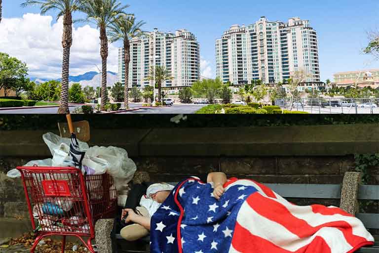 mentalité SDF immeuble usa